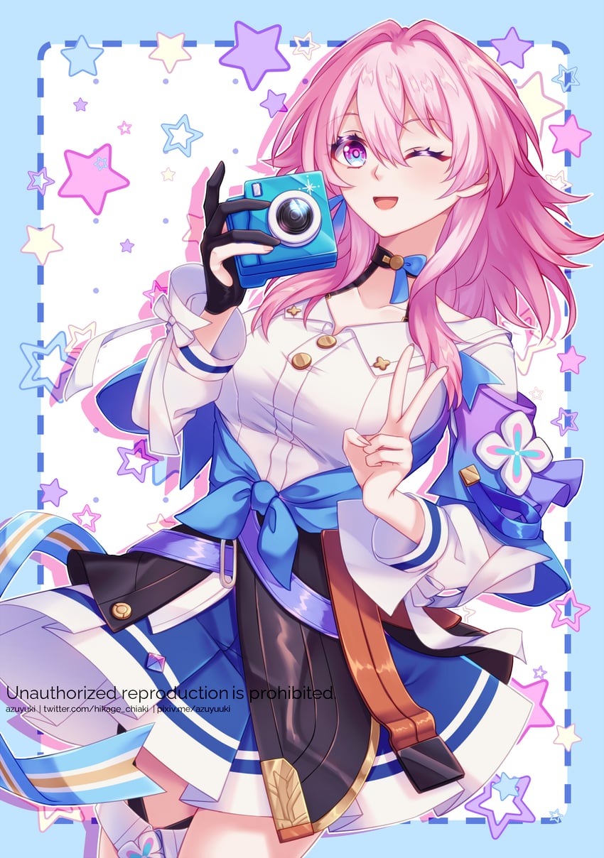 march 7th (honkai and 1 more) drawn by azuyuki