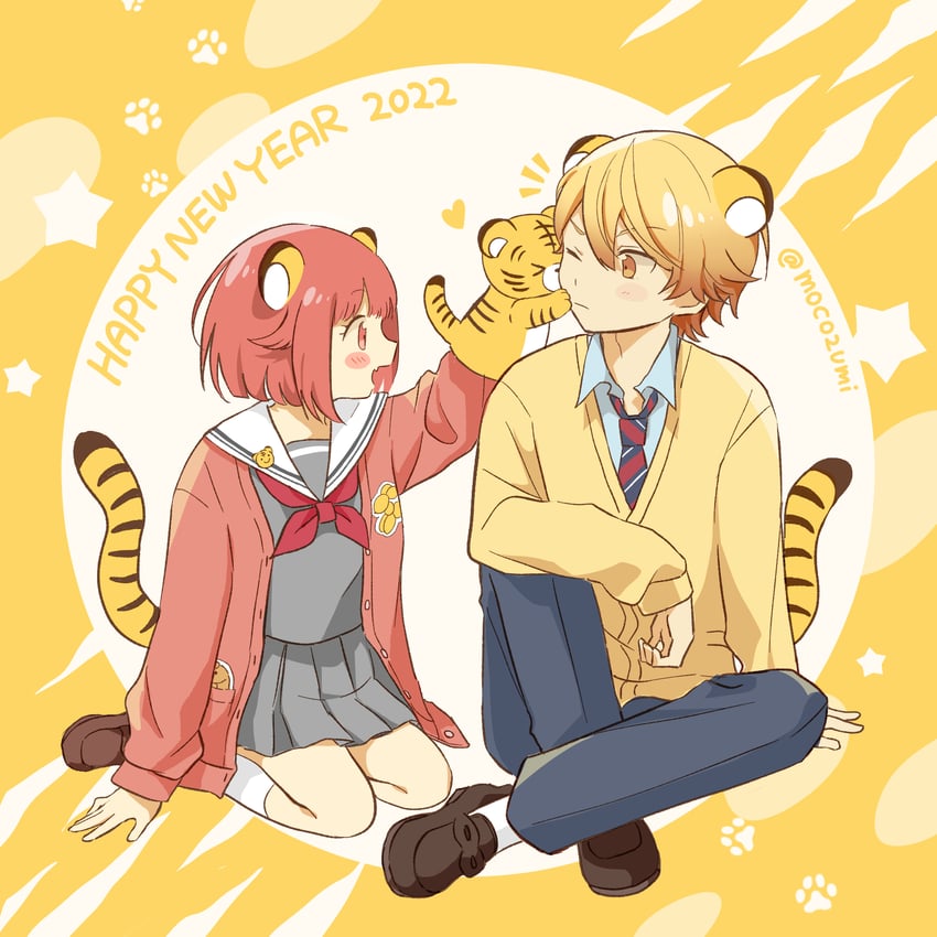 ootori emu and tenma tsukasa (project sekai) drawn by momomo_(m0_3)