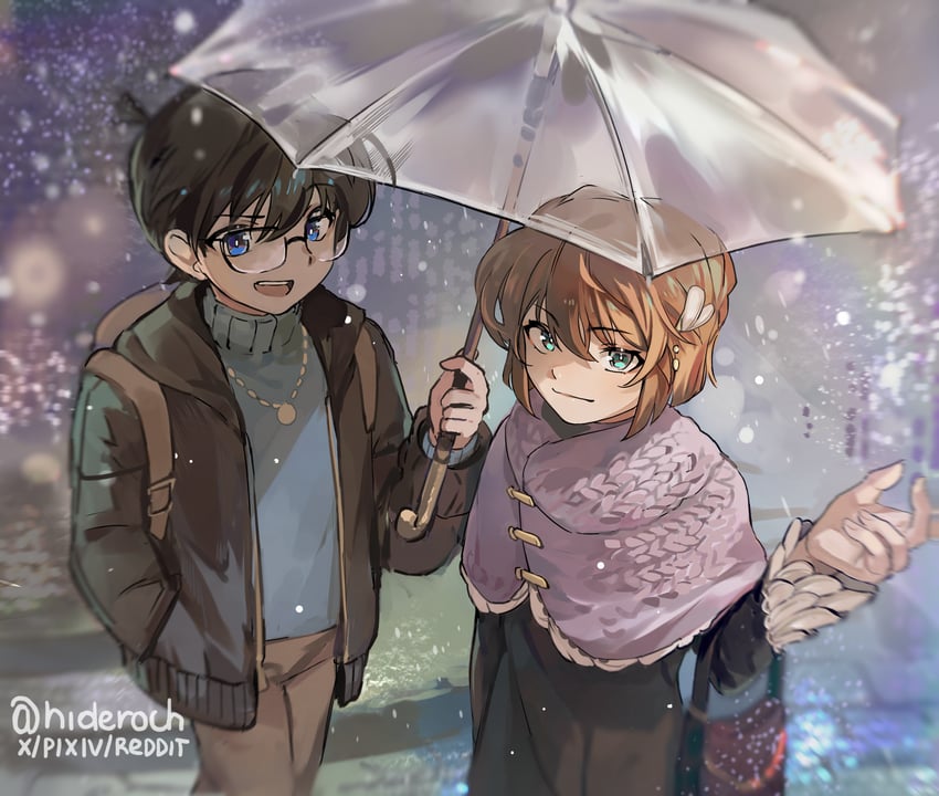edogawa conan, haibara ai, and miyano shiho (meitantei conan) drawn by st_ard