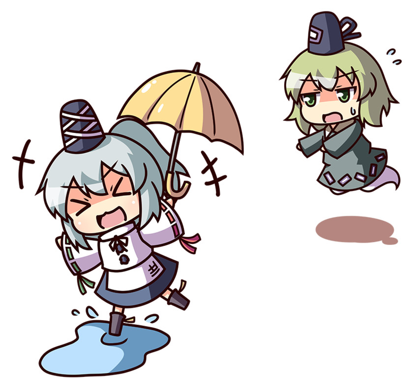 mononobe no futo and soga no tojiko (touhou) drawn by kukku