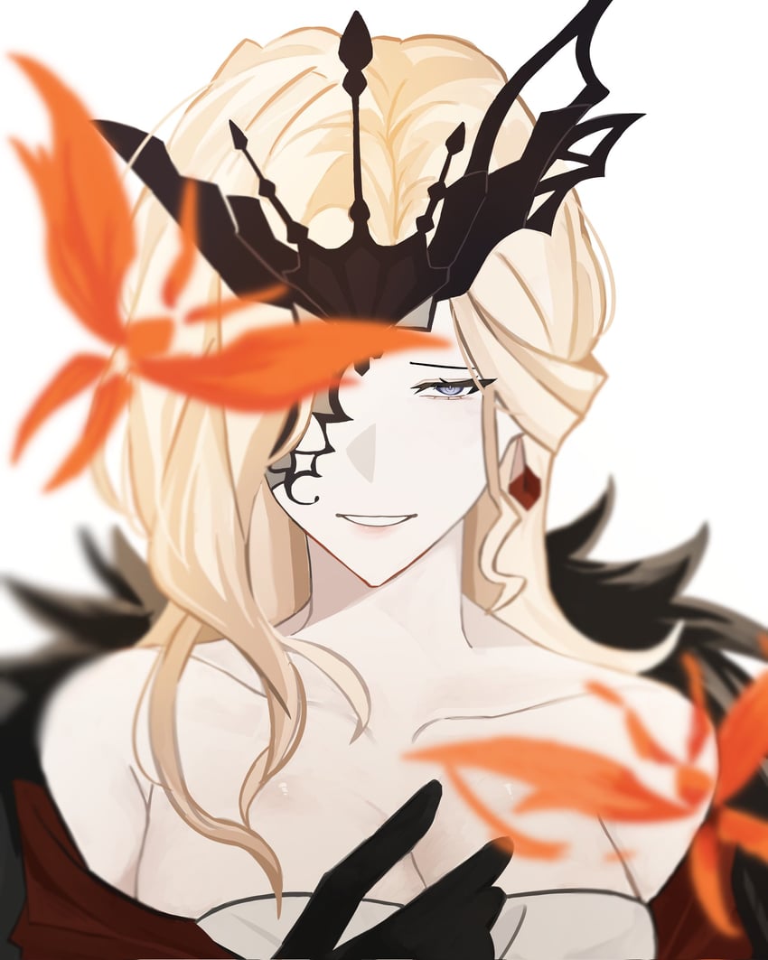 signora and crimson lotus moth (genshin impact) drawn by kim_mu-myeong_(mm489256)