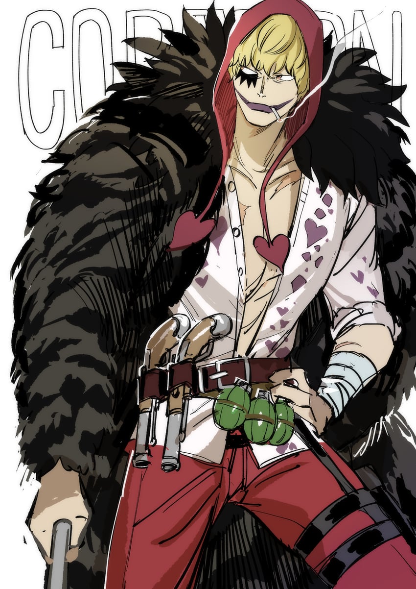 donquixote rocinante (one piece) drawn by santagawa