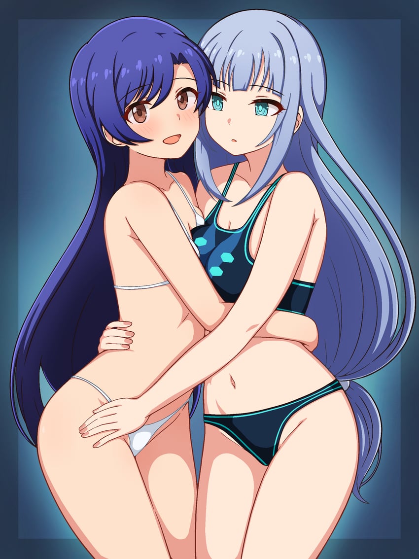 kisaragi chihaya and shiraishi tsumugi (idolmaster and 2 more) drawn by milliani
