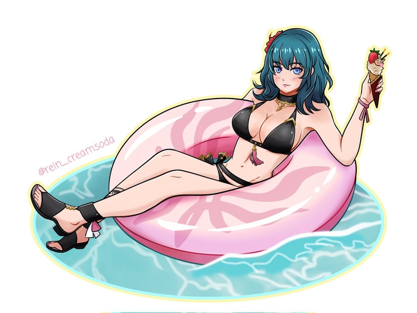 female byleth (fire emblem and 2 more) drawn by rein_creamsoda
