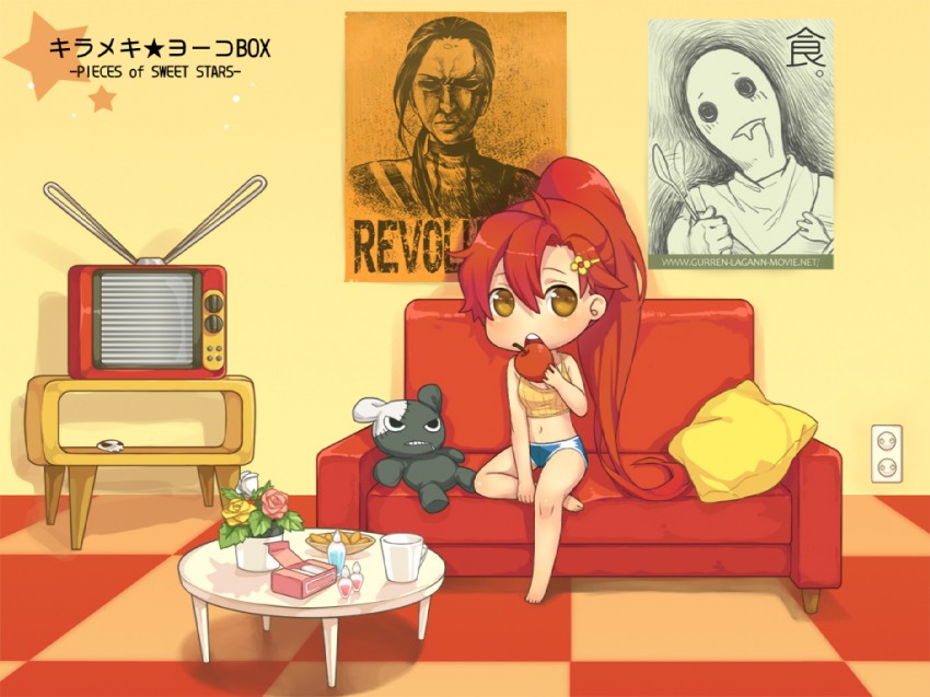 yoko littner, rossiu adai, and antispiral (tengen toppa gurren lagann and 1 more) drawn by feeno