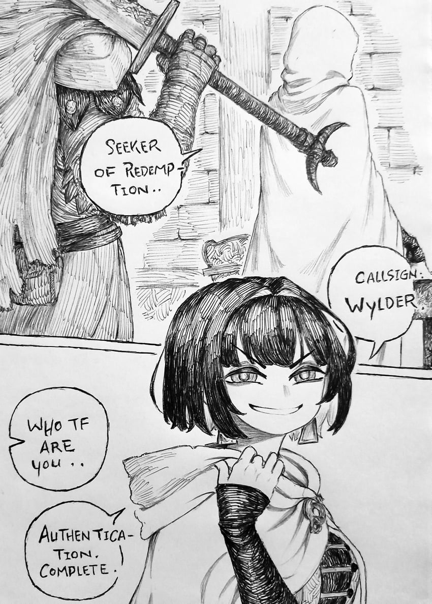 allmind and wylder (elden ring and 3 more) drawn by chronozbergh