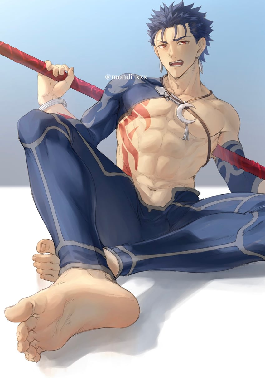 cu chulainn (fate and 2 more) drawn by mondi_hl