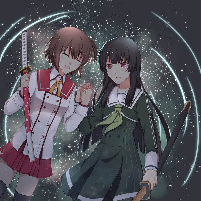 etou kanami and juujou hiyori (toji no miko) drawn by touming_jun