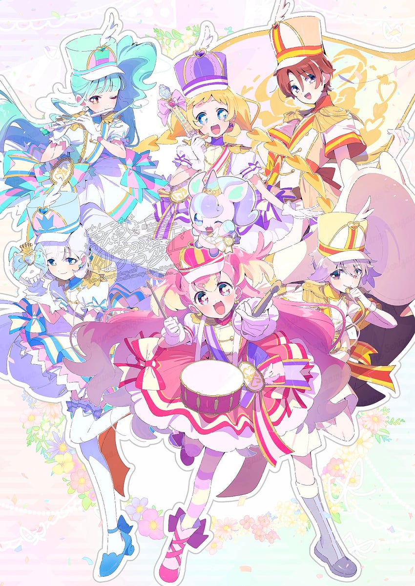 nekoyashiki yuki, inukai komugi, nekoyashiki mayu, inukai iroha, cure wonderful, and 6 more (precure and 1 more) drawn by serizawa_serizane
