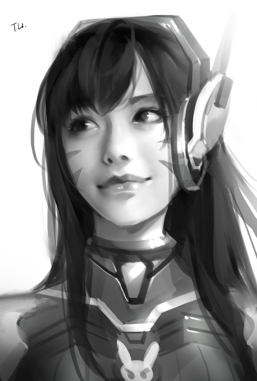 d.va (overwatch and 1 more) drawn by tracyton