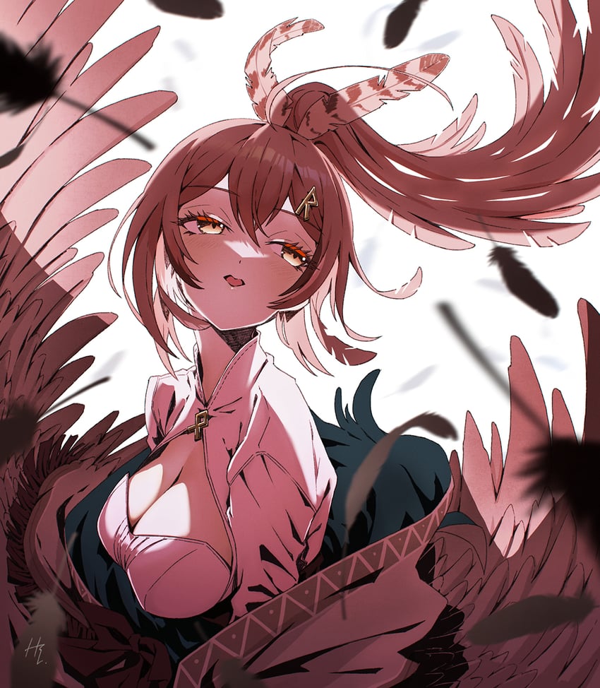 nanashi mumei (hololive and 1 more) drawn by taka_t
