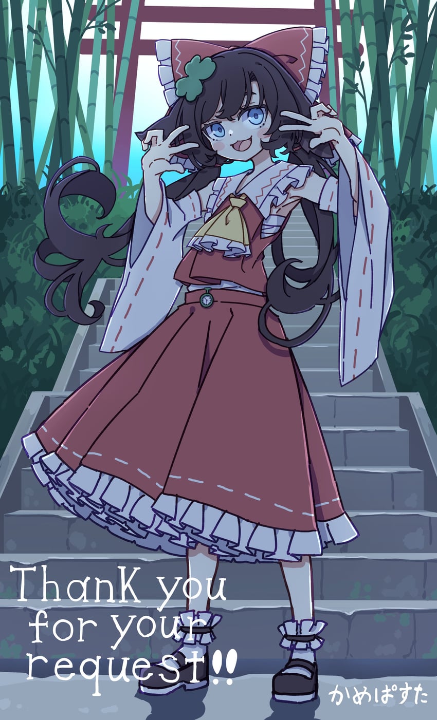 hakurei reimu (original and 1 more) drawn by kame_(kamepan44231)
