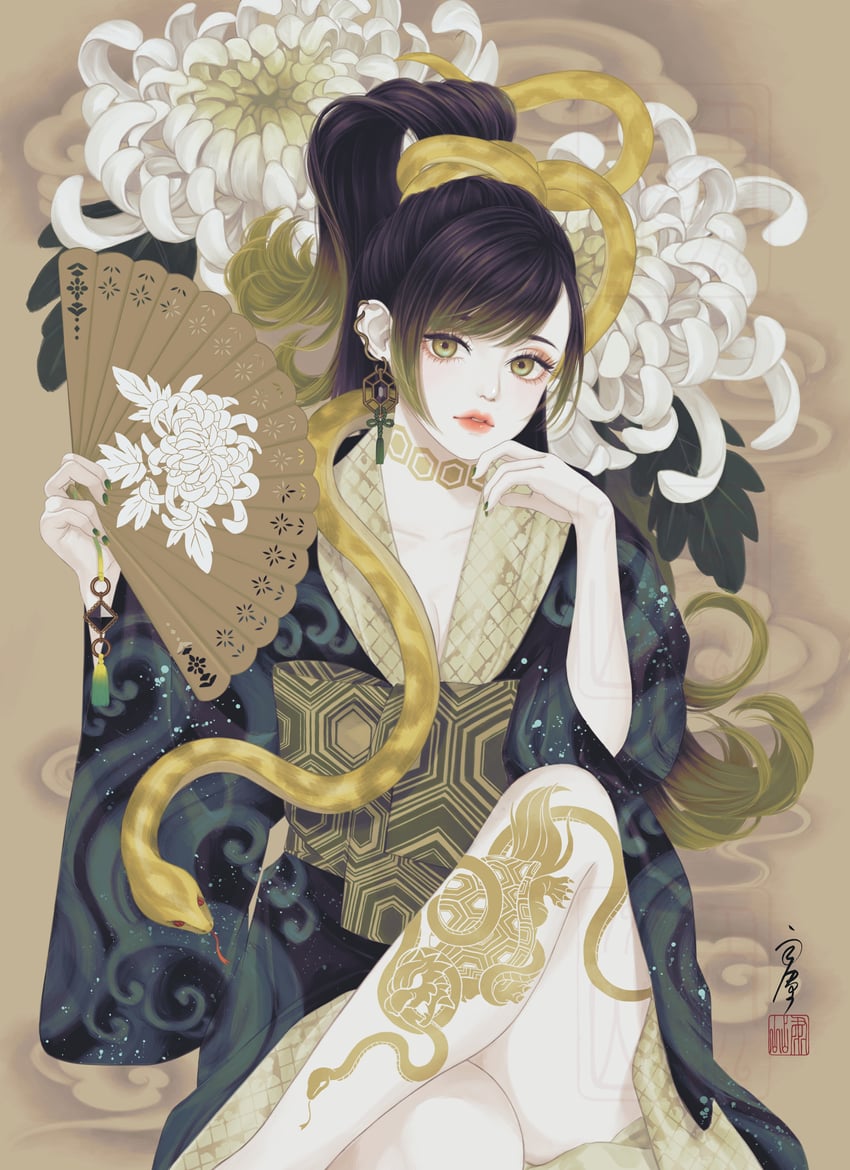 genbu (original and 1 more) drawn by ushiyama_ame