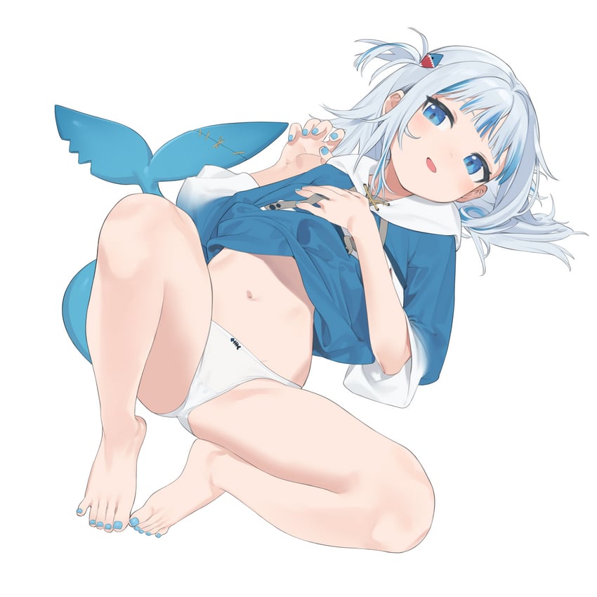 gawr gura (hololive and 1 more) drawn by kaniman