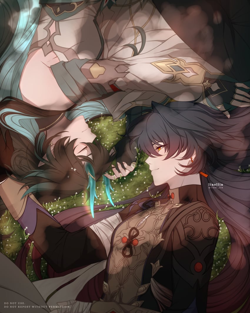 dan heng and blade (honkai and 1 more) drawn by linel_lin
