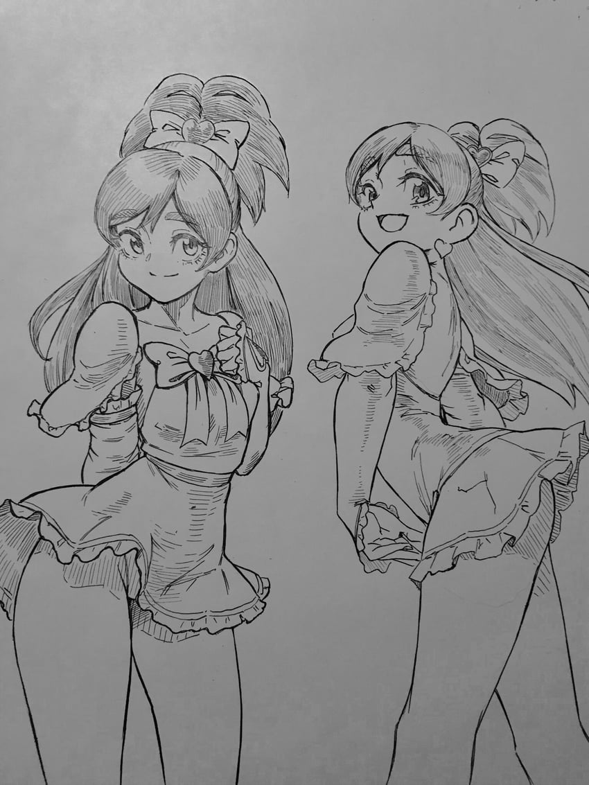 yukishiro honoka and cure white (precure and 1 more) drawn by toshinoshin