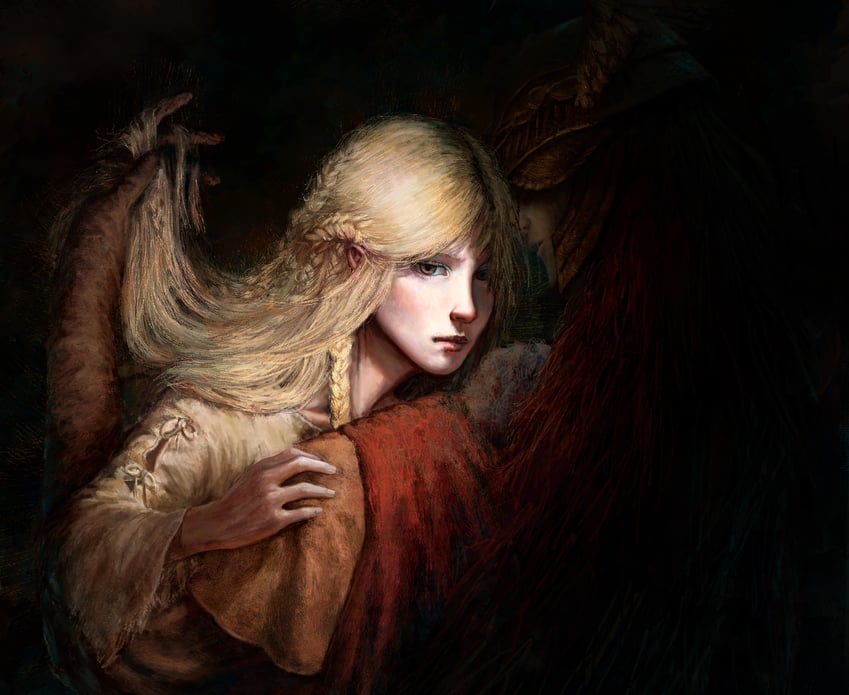 malenia blade of miquella and miquella (elden ring) drawn by ri_ri6