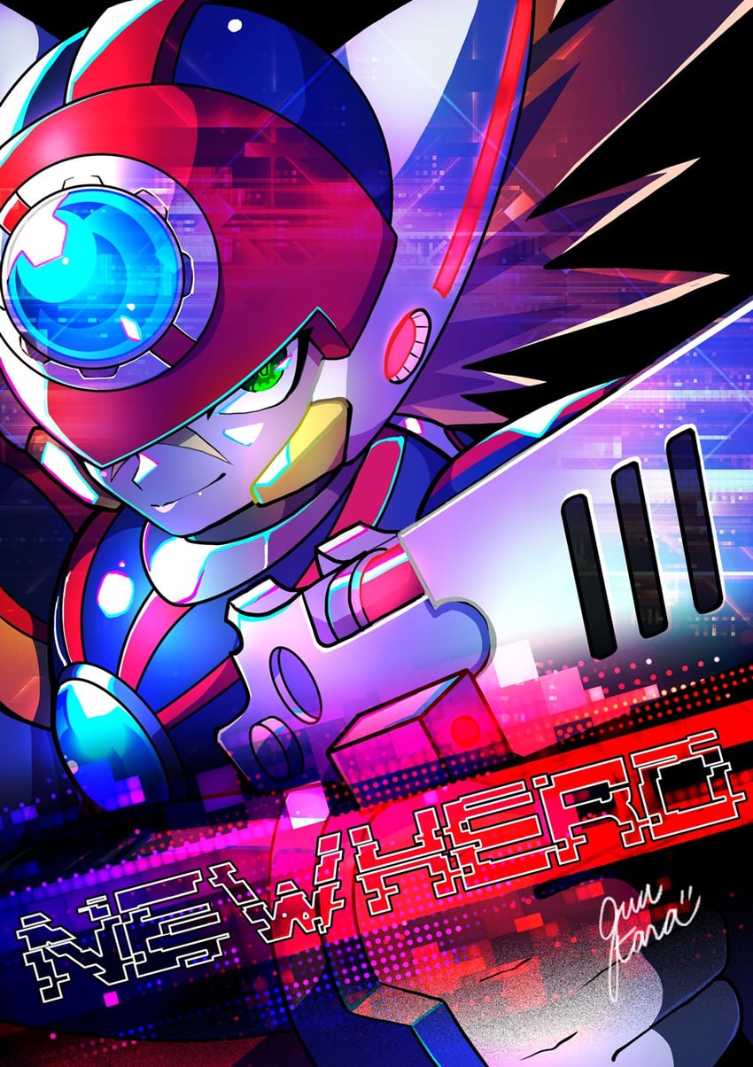 axl (mega man and 1 more) drawn by guutara