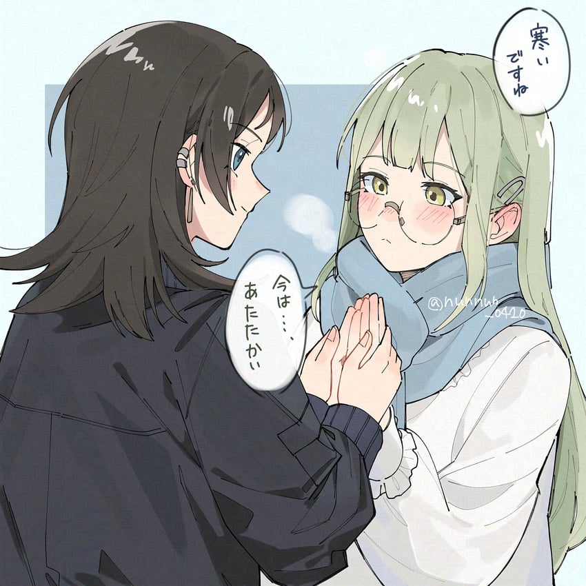 wakaba mutsumi and yahata umiri (bang dream! and 1 more) drawn by nanami_(nunnun_0410)