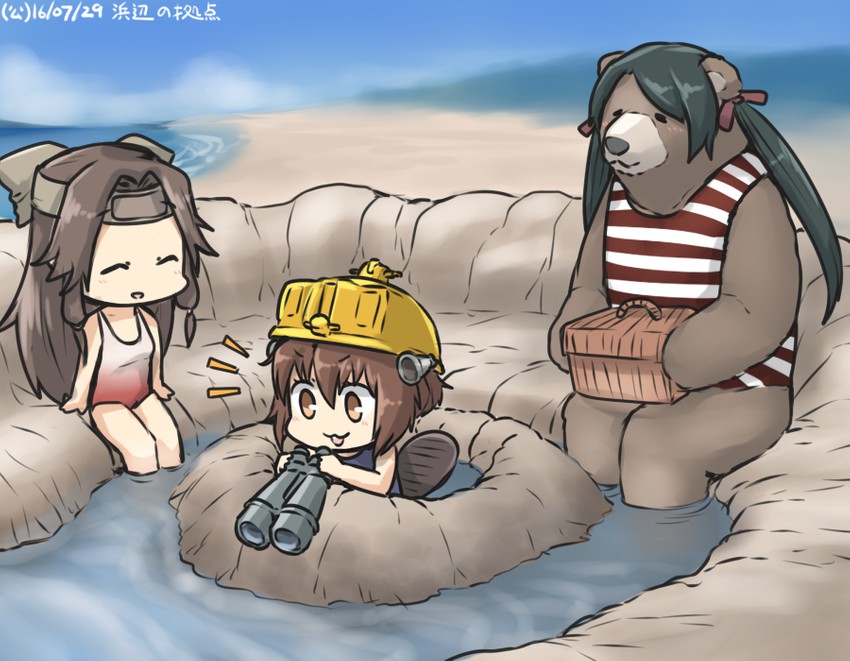 jintsuu, jintsuu kai ni, mikuma, and yukikaze (kantai collection) drawn by hamu_koutarou