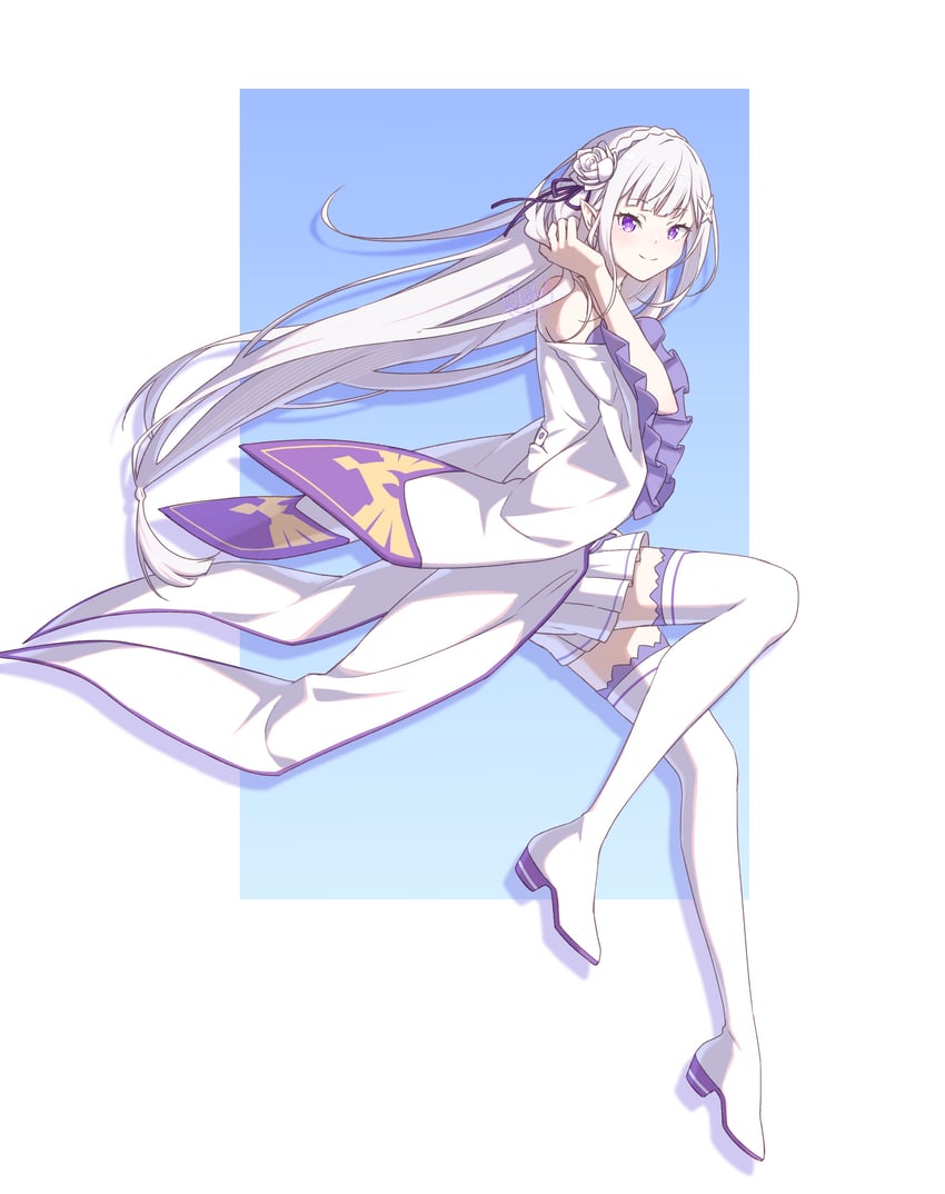 emilia (re:zero kara hajimeru isekai seikatsu) drawn by luyue
