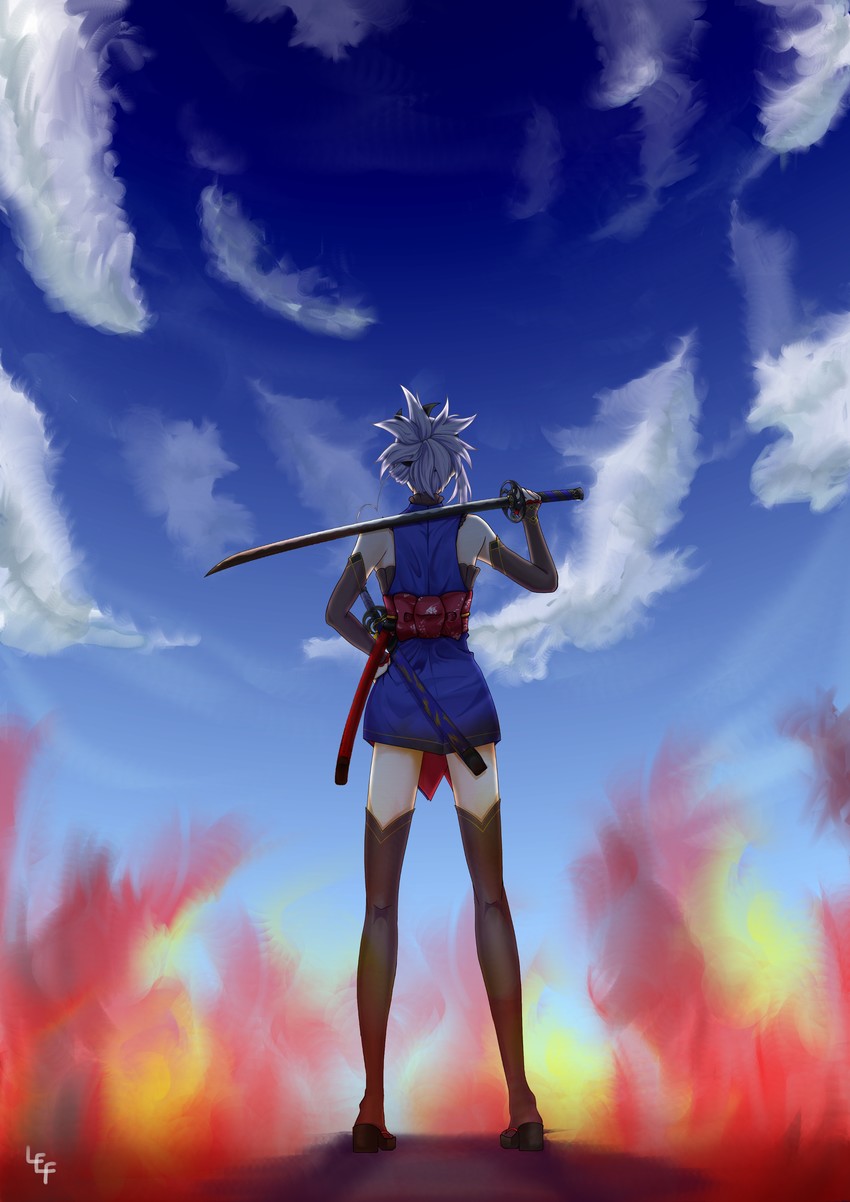 miyamoto musashi (fate and 1 more) drawn by lef_k