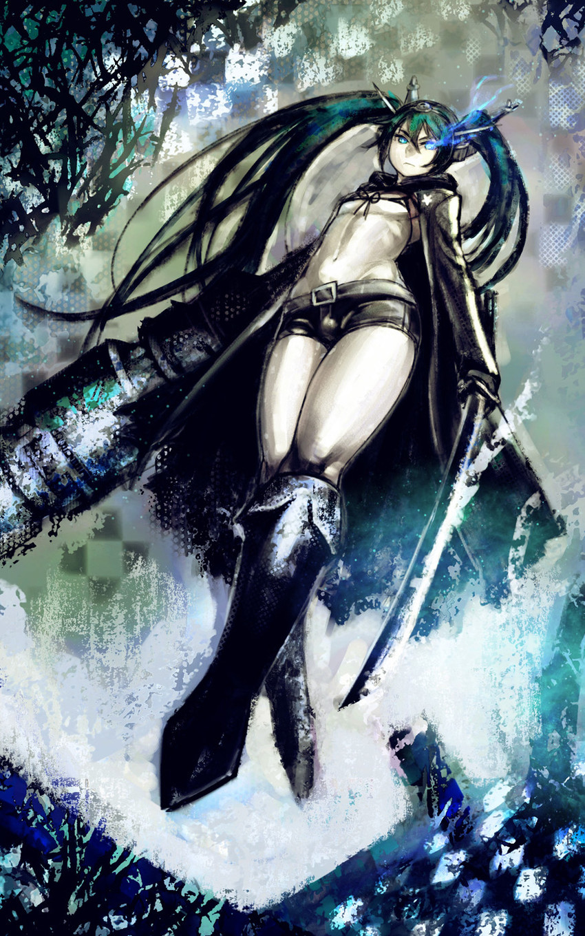 nagato and black rock shooter (kantai collection and 1 more) drawn by synecdoche