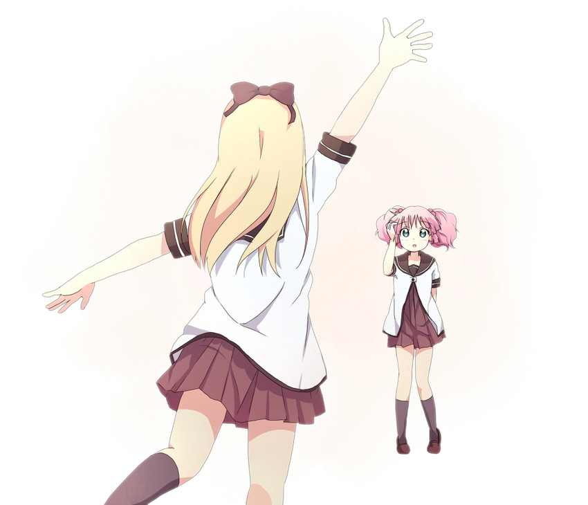toshinou kyouko and yoshikawa chinatsu (yuruyuri) drawn by tata_(tataice)