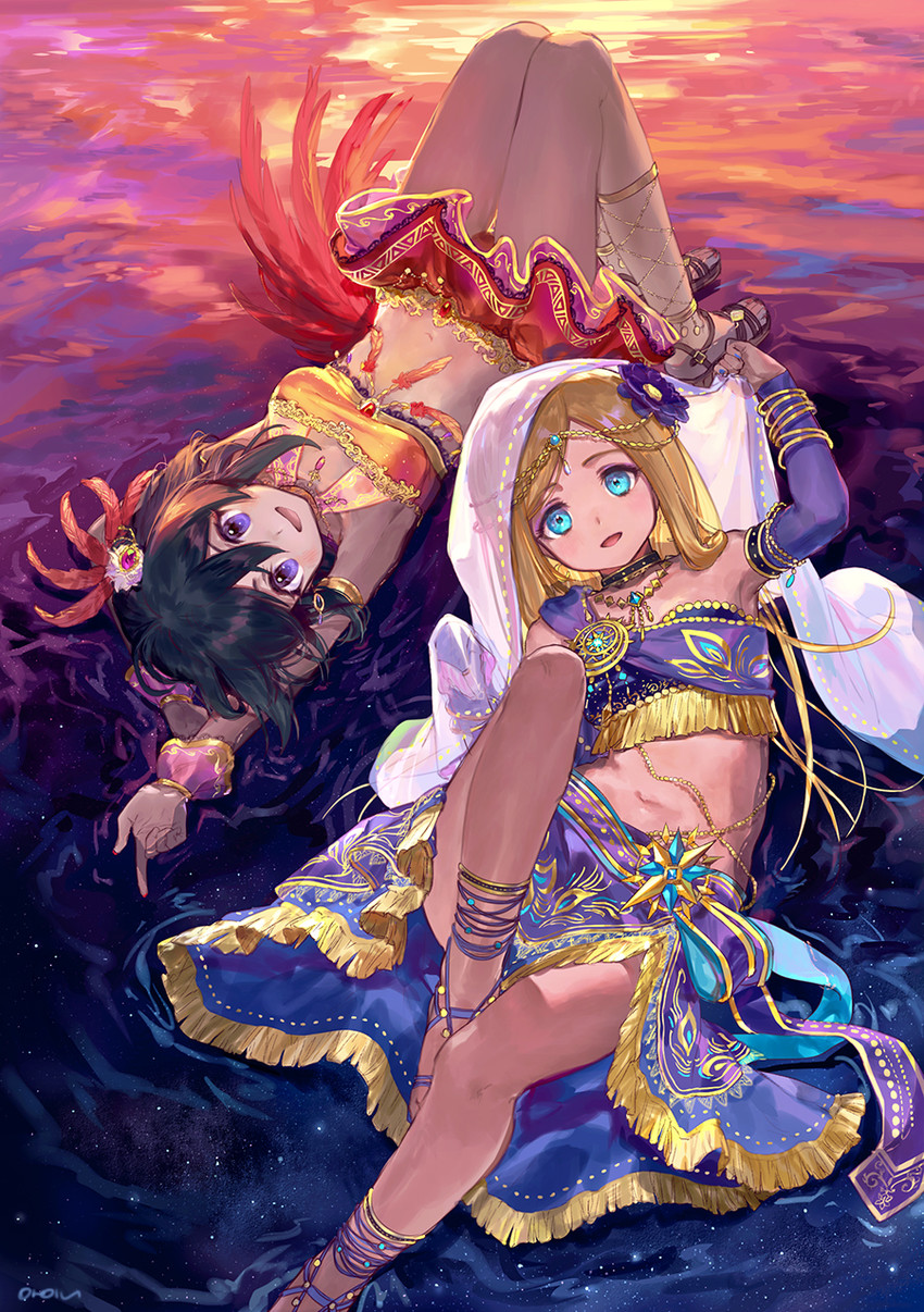 natalia and layla (idolmaster and 2 more) drawn by ainy