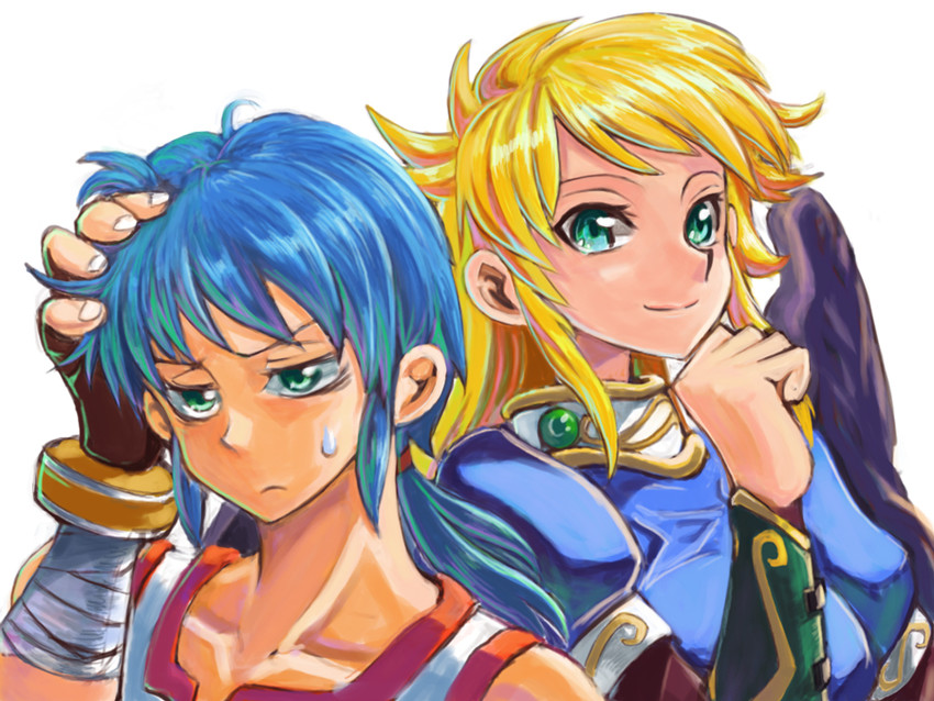 nina and ryu (breath of fire and 1 more) drawn by tsunemi_aosa