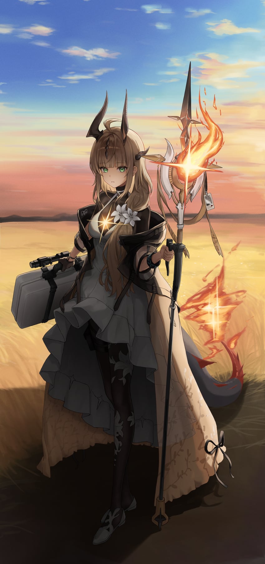 reed and reed the flame shadow (arknights) drawn by ieasty