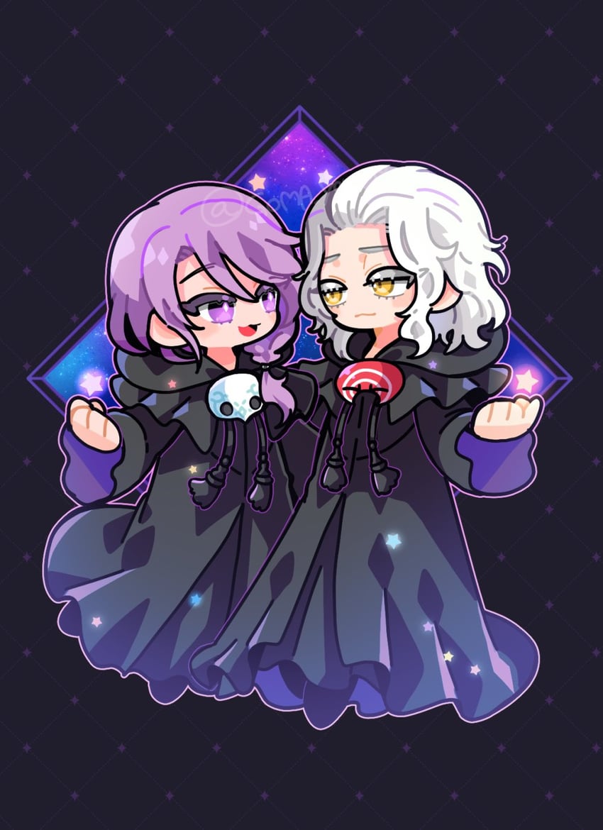 emet-selch and hythlodaeus (final fantasy and 1 more) drawn by goma_yammy