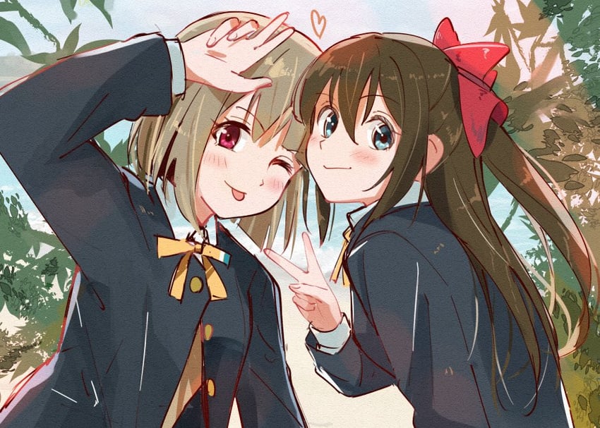 osaka shizuku and nakasu kasumi (love live! and 1 more) drawn by skt_(ryxxxxx)
