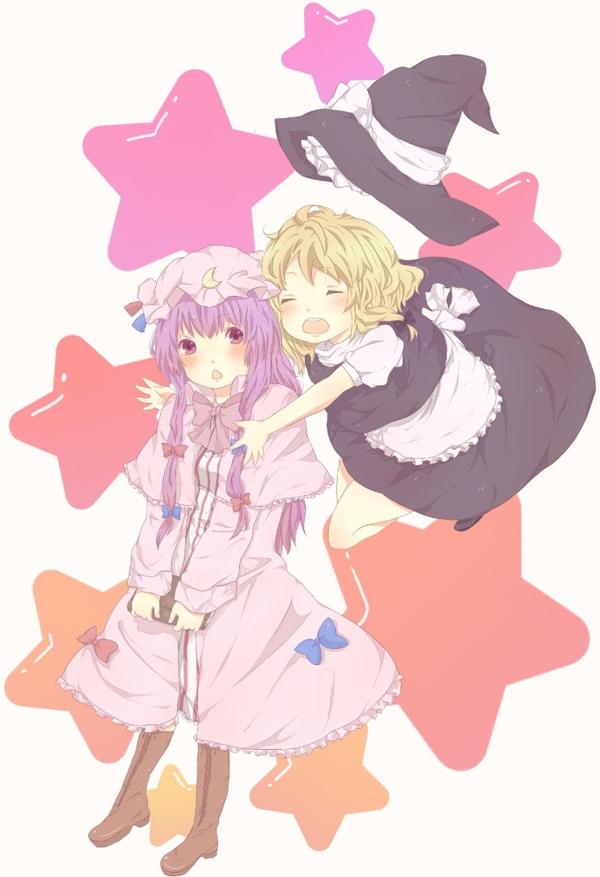 kirisame marisa and patchouli knowledge (touhou) drawn by tear_(artist)