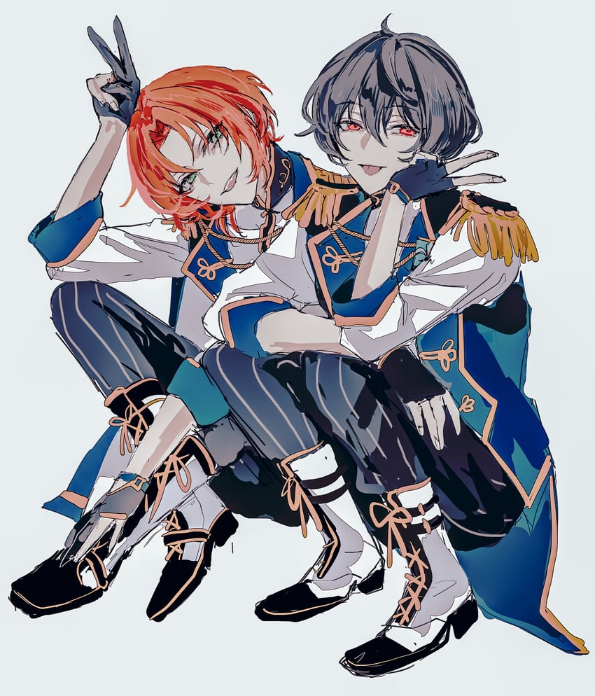 sakuma ritsu and tsukinaga leo (ensemble stars!) drawn by fm6fu4w94
