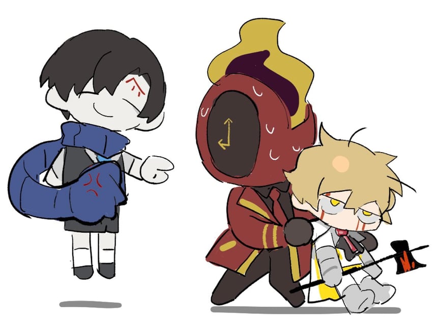 sinclair, dante, and demian (project moon and 1 more) drawn by south_ac