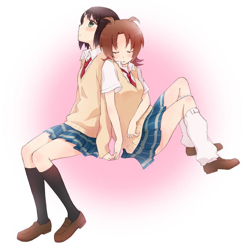 ikeno kaede and iizuka yuzu (sakura trick) drawn by gobou_1000