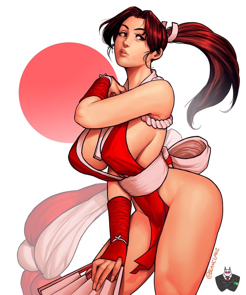 shiranui mai (the king of fighters and 1 more) drawn by blanclauz