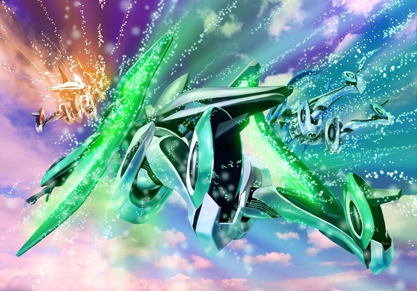 vox aura, vox lympha, and vox ignis (rinne no lagrange) drawn by tenjin_hidetaka