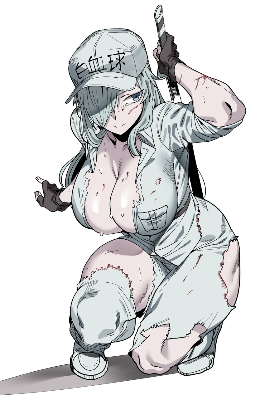 white blood cell and u-1196 (hataraku saibou and 1 more) drawn by urec