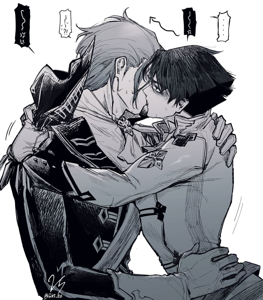 kazuma asogi and barok van zieks (ace attorney and 2 more) drawn by gkt_eo