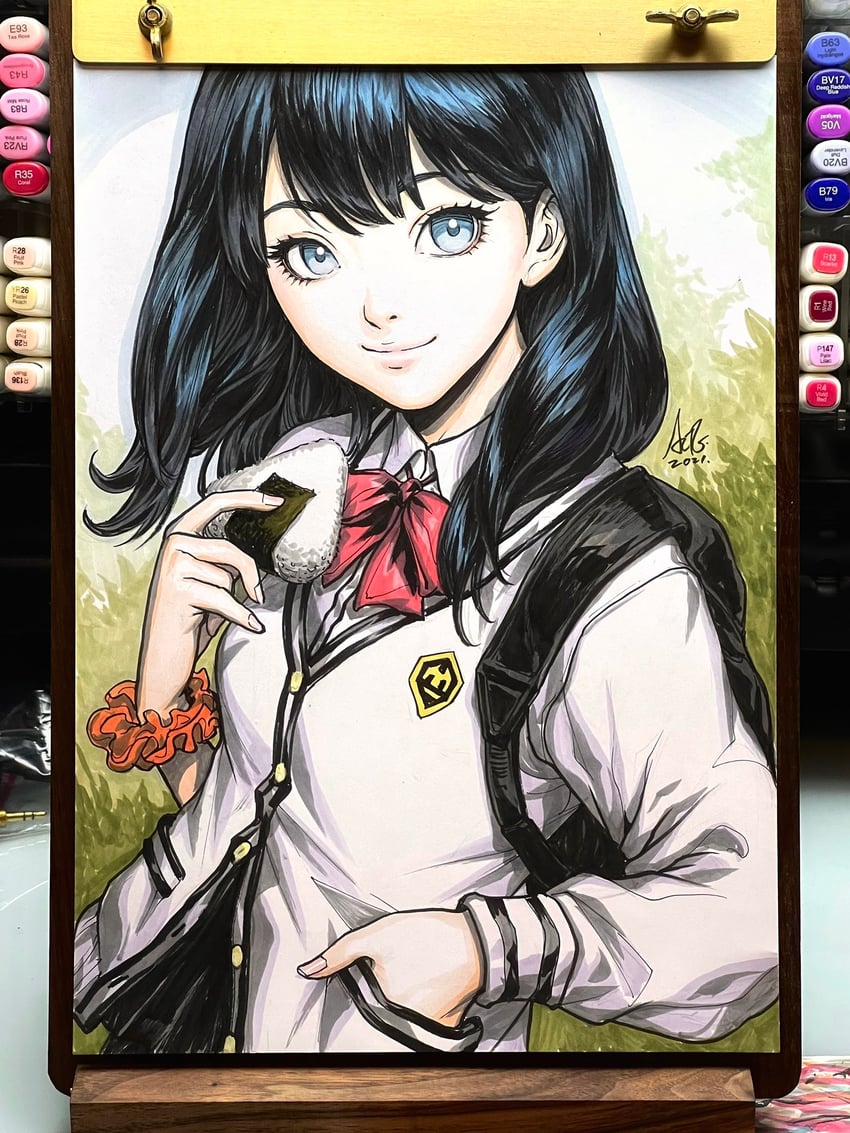 takarada rikka (gridman universe and 1 more) drawn by stanley_lau