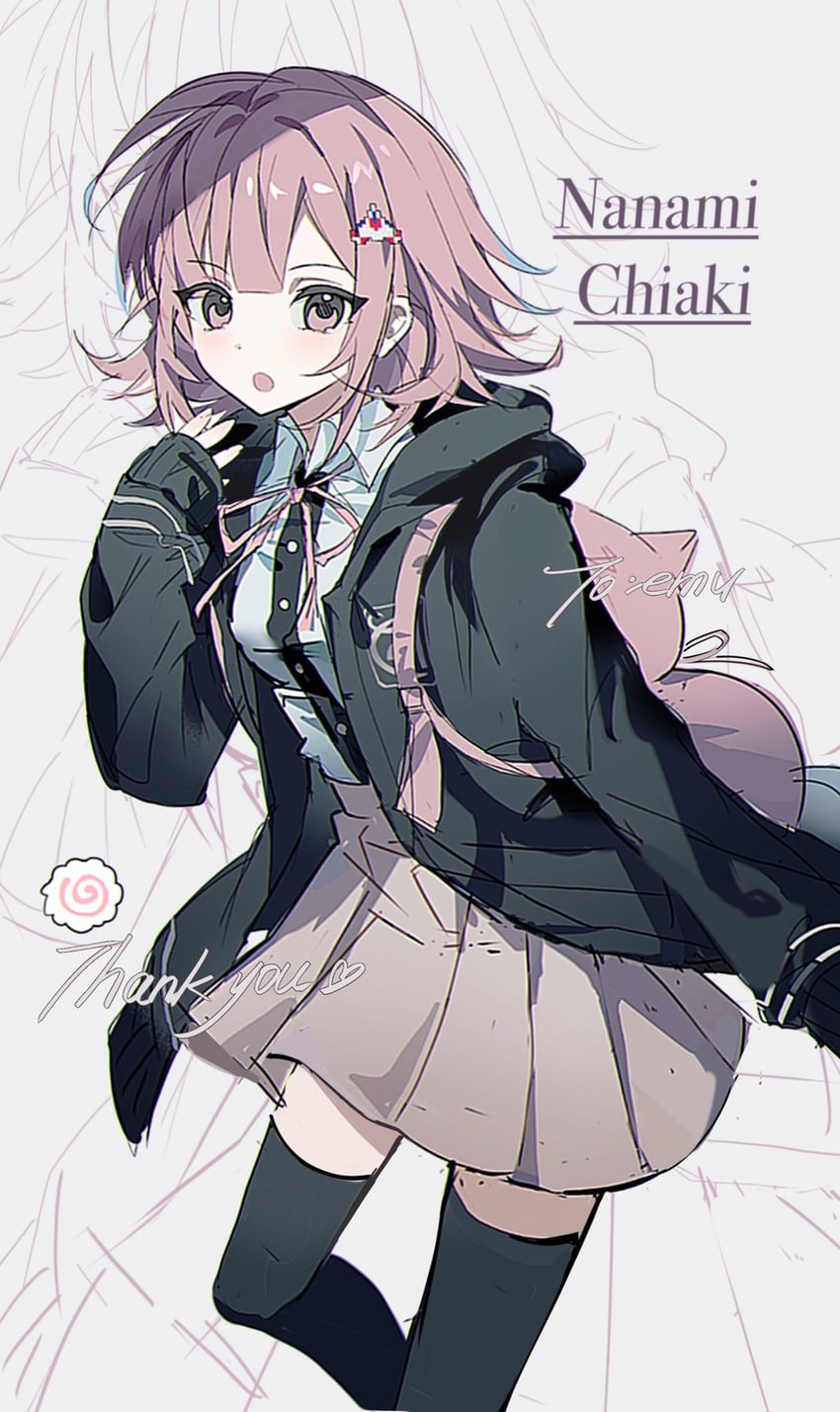 nanami chiaki (danganronpa and 2 more) drawn by m_yiil77