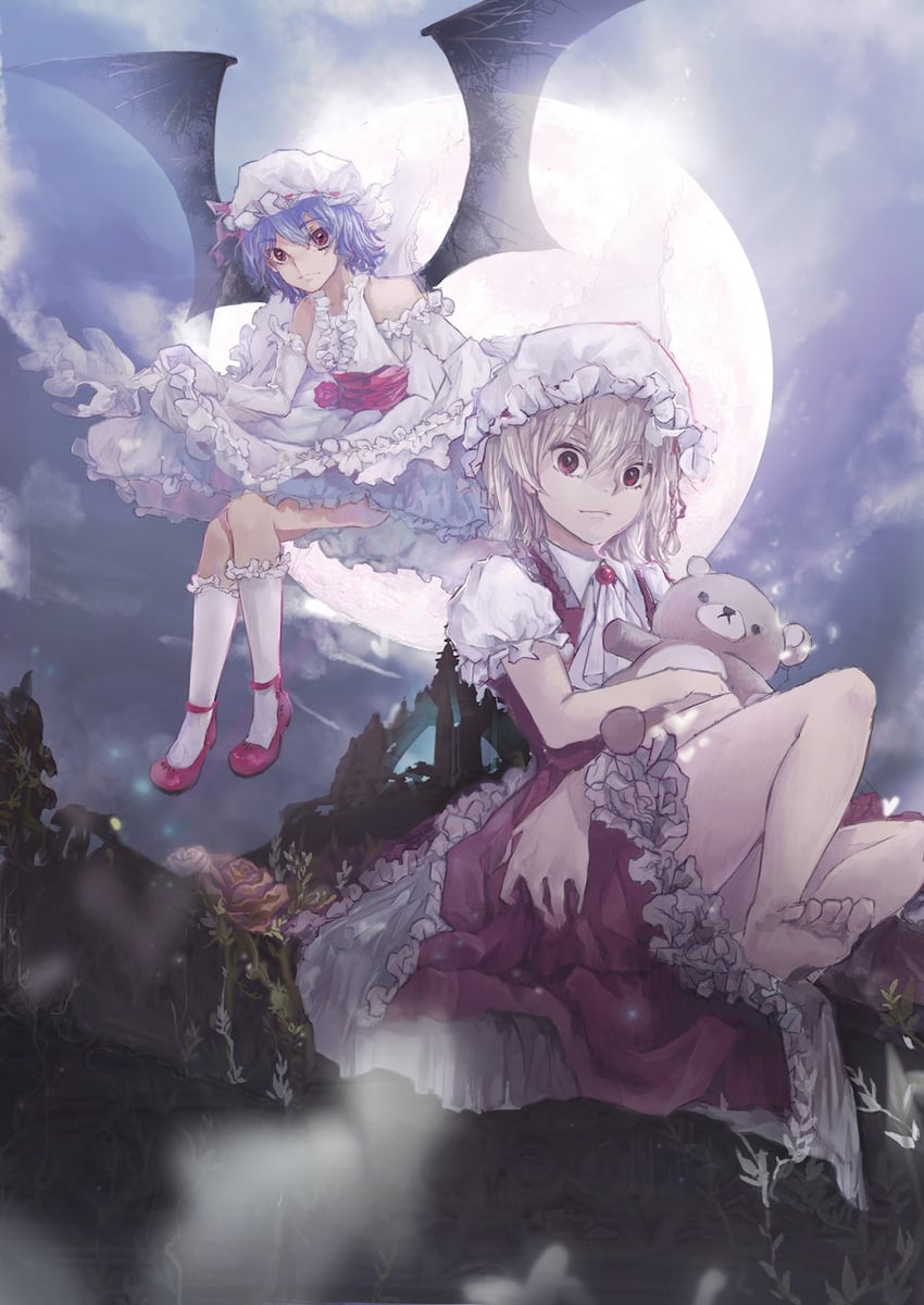 remilia scarlet and flandre scarlet (touhou) drawn by aimiao_(cat_&_believer)