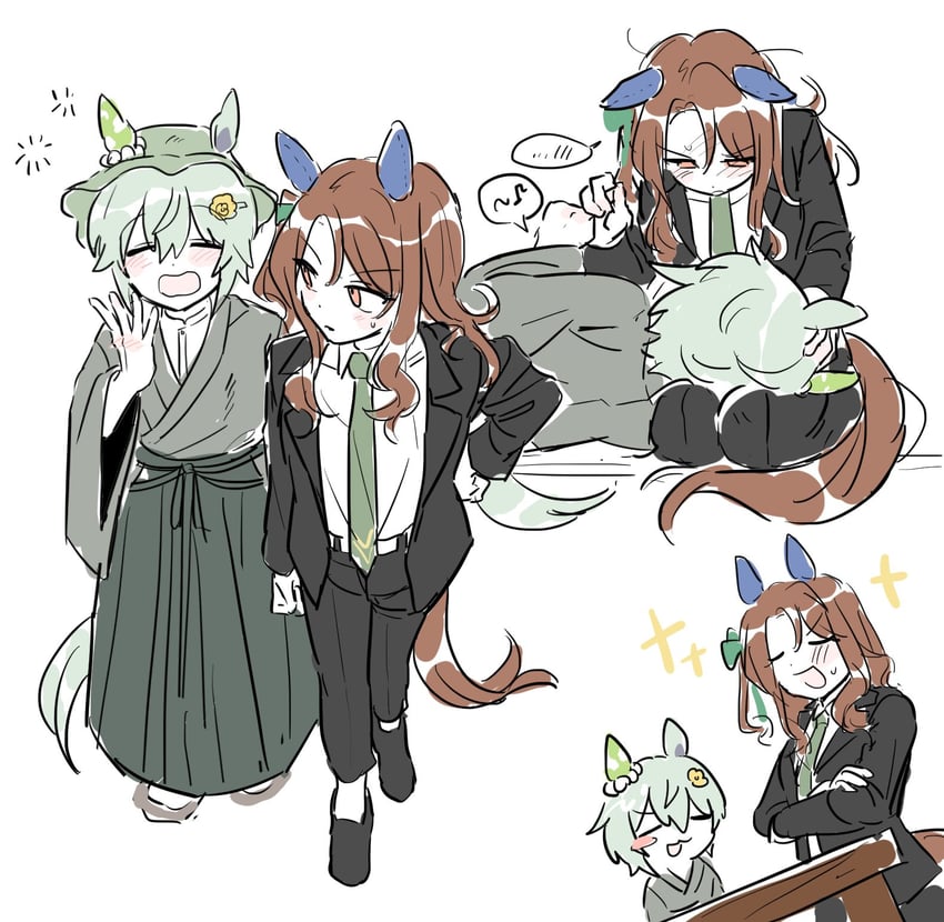 king halo, seiun sky, and kindaichi kousuke (umamusume and 2 more) drawn by unseuking0427