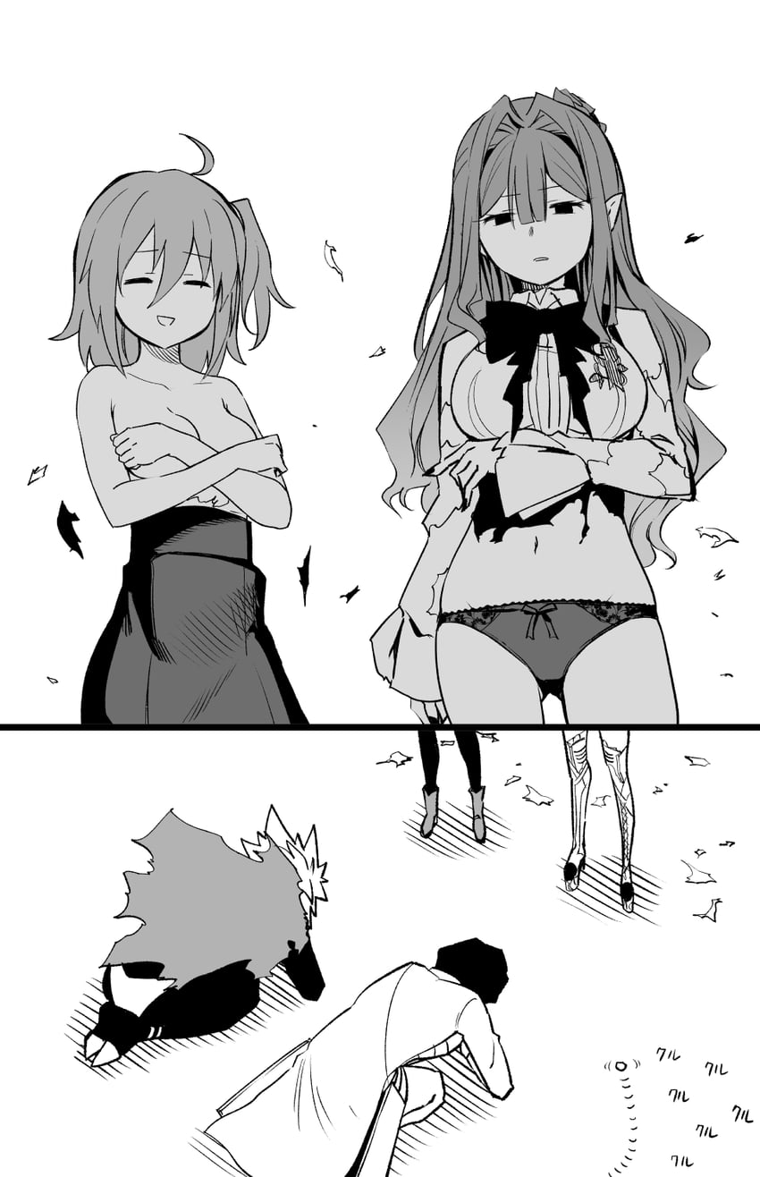 artoria pendragon, saber, fujimaru ritsuka, baobhan sith, karna, and 1 more (fate and 2 more) drawn by hirunagi