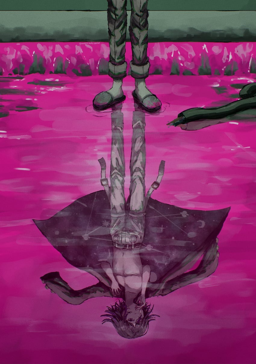 oma kokichi and momota kaito (danganronpa and 1 more) drawn by suukiii