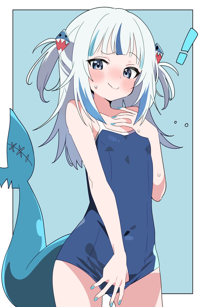 gawr gura (hololive and 1 more) drawn by hutaba_haru