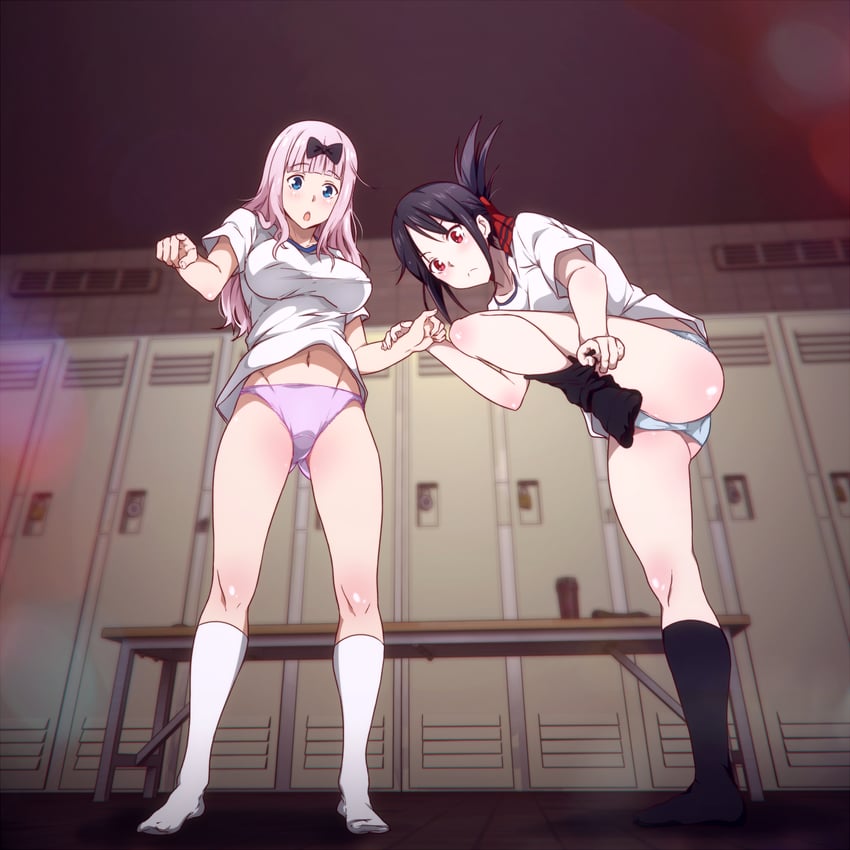 shinomiya kaguya and fujiwara chika (kaguya-sama wa kokurasetai ~tensai-tachi no renai zunousen~) drawn by sbel02