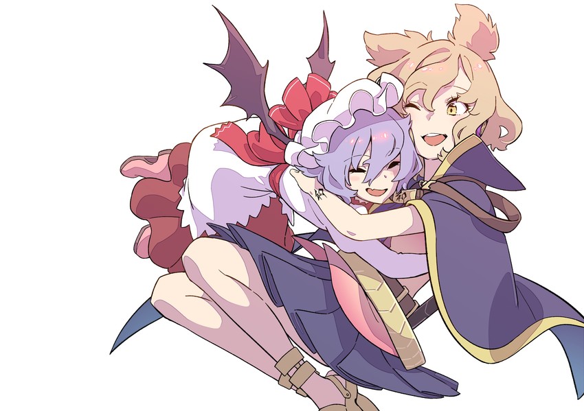 remilia scarlet and toyosatomimi no miko (touhou) drawn by kawayabug